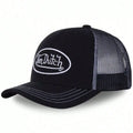 Baseball Cap Letter Sunscreen Mesh Embroidered Trucker Hat Casual fashion VON Baseball Cap Breathable shade Alphabet embroidery Sunblock Mesh Embroidered DUTCH Trucker Hat
